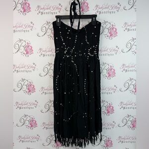 Dress strapless or halter sequins sparkly Elegant Black Dress Sequin Details